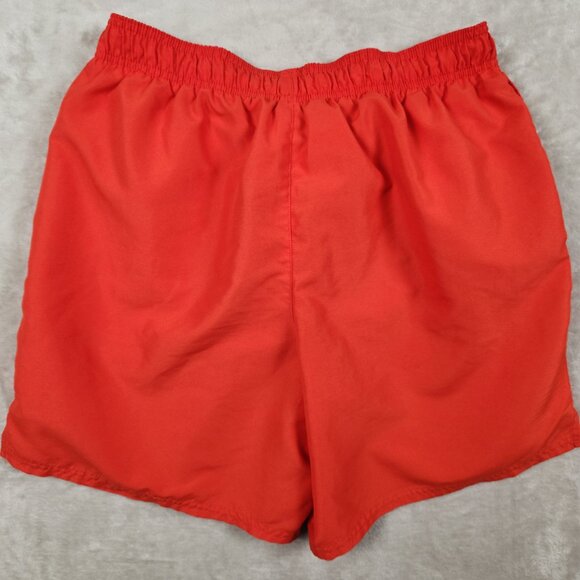 NIKE Swim Trunks Shorts Red Mesh Brief Liner Mens Size L - Picture 2 of 4